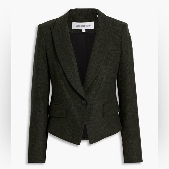 Veronica Beard Jackets & Blazers - Veronica Beard Olive Green Single-Button Tailored Blazer